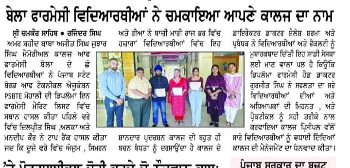 Autonomous Pharmacy College Bela, Ropar - COP Bela : COP-Bela ...